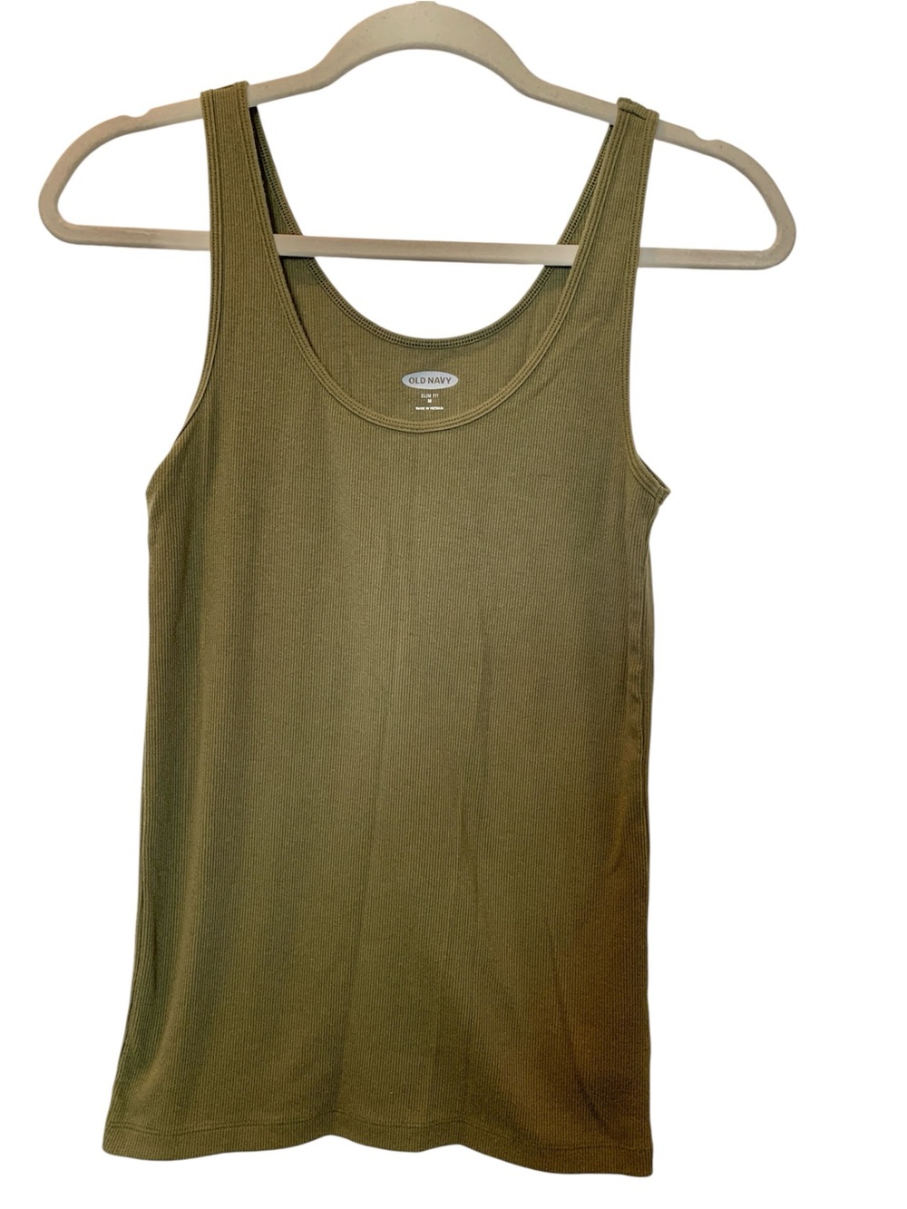 OLD NAVY Women’s Slim Fit Tank Top Olive Green Medium